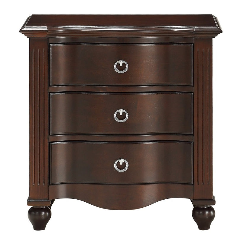 Homelegance Meghan 3 Drawer Nightstand in Espresso 2058C-4 image