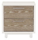 Homelegance Renly 2 Drawer Nightstand in Natural & White 2056-4 image