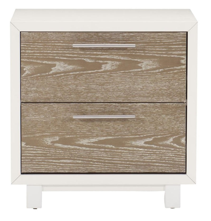 Homelegance Renly 2 Drawer Nightstand in Natural & White 2056-4 image