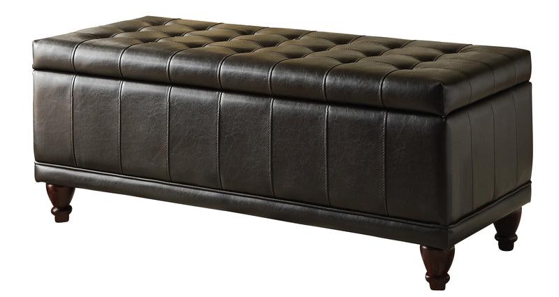 Homelegance Afton Lift Top Storage Bench in Dark Brown 4730PU image