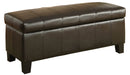 Homelegance Clair Lift Top Storage Bench in Dark Brown 471PU image