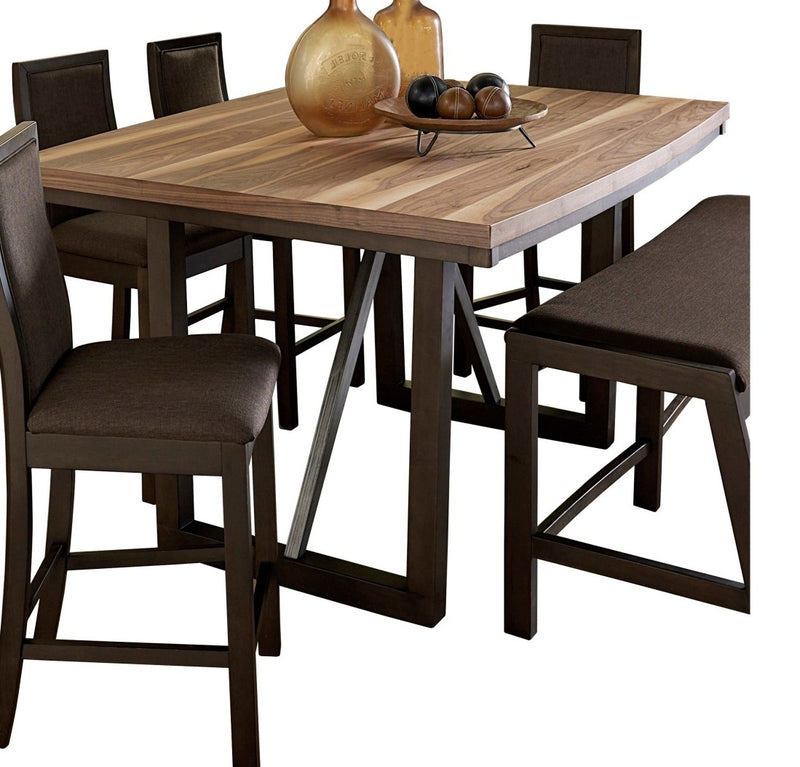 Homelegance Compson Counter Height Table in Natural and Walnut 5431-36 image