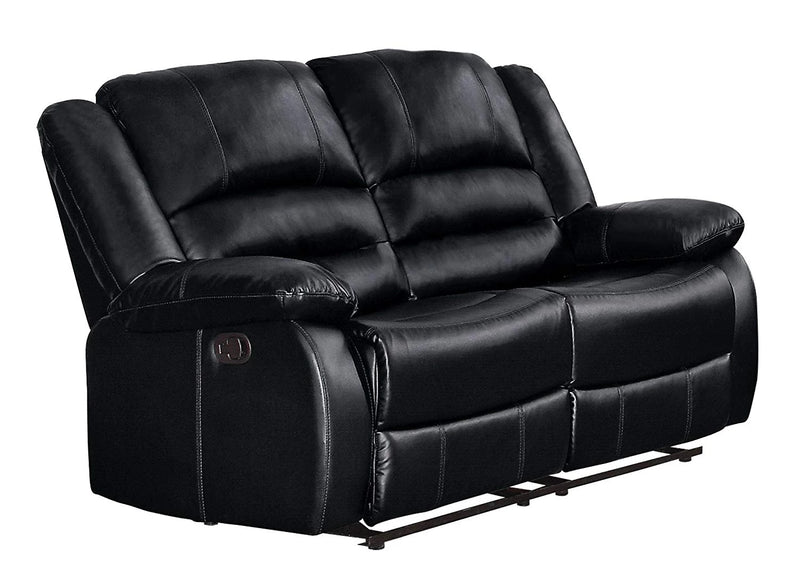 Homelegance Furniture Jarita Double Reclining Loveseat in Black 8329BLK-2 image