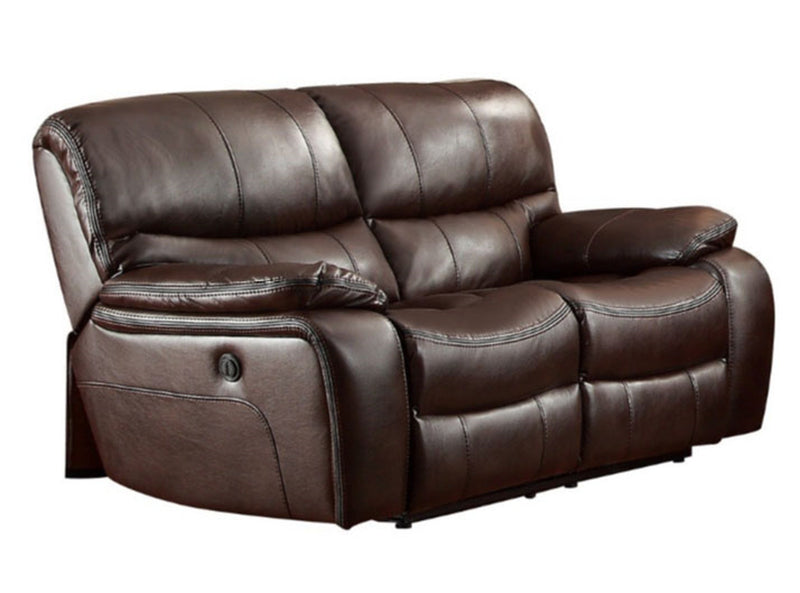 Homelegance Furniture Pecos Power Double Reclining Loveseat in Dark Brown 8480BRW-2PW image