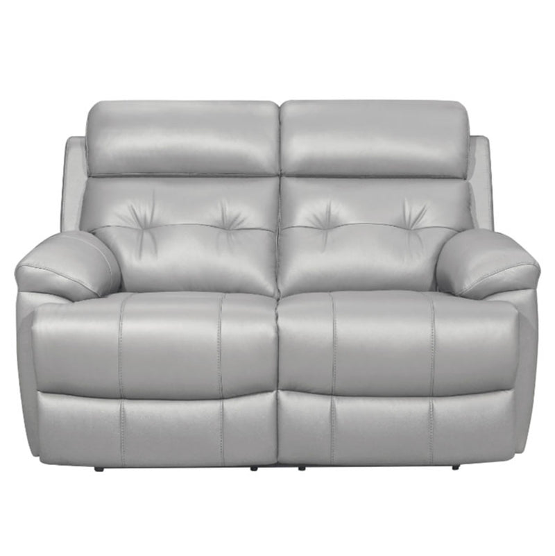 Homelegance Furniture Lambent Double Reclining Loveseat in Silver Gray 9529SVE-2 image