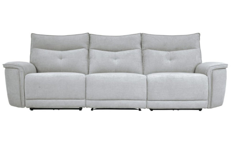 Homelegance Furniture Tesoro Power Double Reclining Sofa w/ Power Headrests in Mist Gray 9509MGY-3PWH image