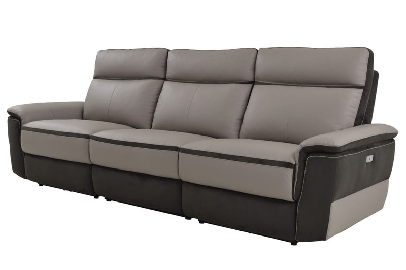 Homelegance Furniture Laertes Power Double Reclining Sofa in Taupe Gray 8318-3PW* image